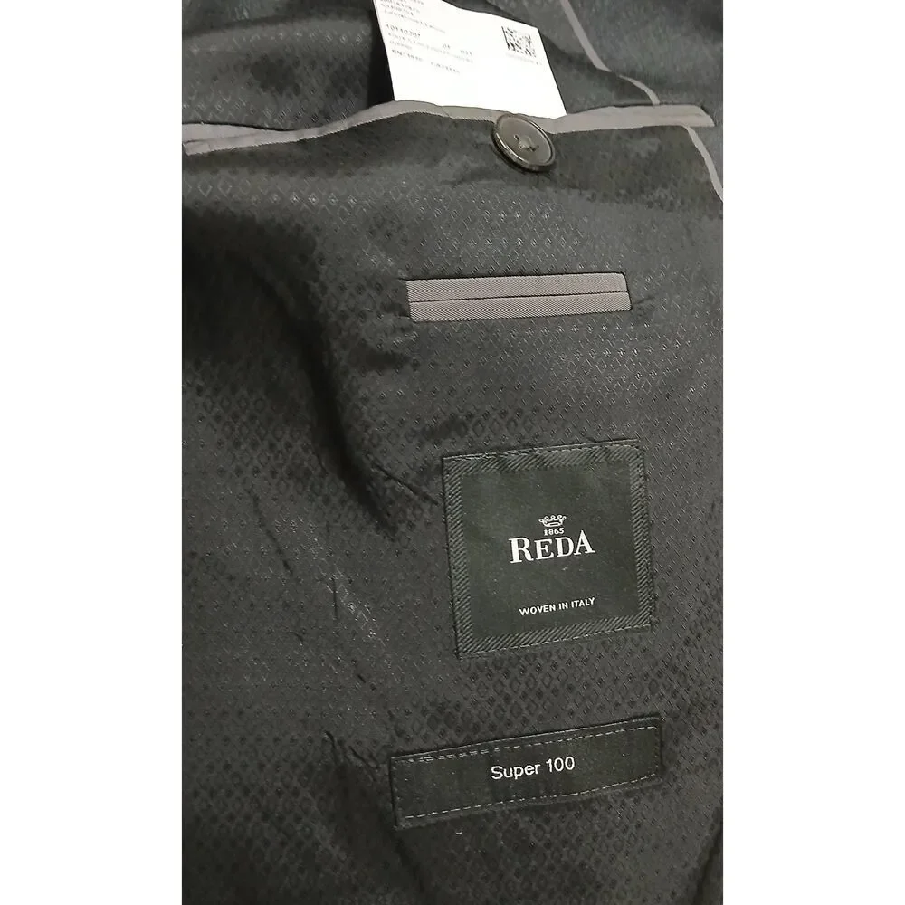 Hugo boss mens 42L blazer jacket super 100 virgin wool dark green